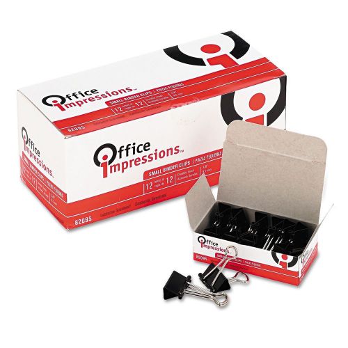 12 Boxes Office Impressions - Mini Binder Clips - 12 Per Box - 144 Total Clips