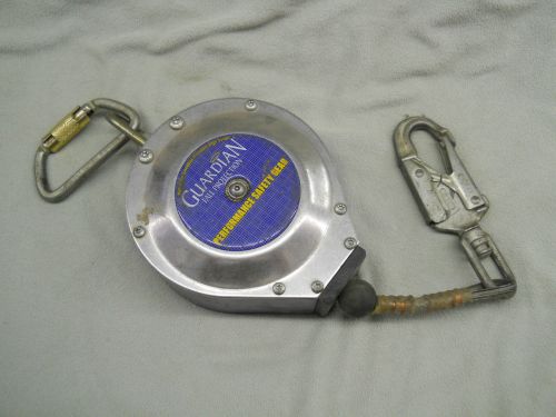 Guardian fall protection retractable lifeline 10912gal 25 ft  3/16&#034; cable 25&#039; for sale