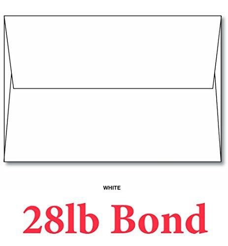 Bright White A7 Envelopes - 28lb/70lb (5 1/4&#034; X 7 1/4&#034;) - 100 Envelopes -