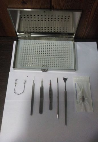 Foreign body removal set ophthalmic surgery set medical stainless steel 8 pcs. for sale
