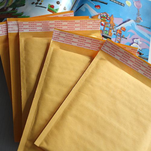 lot of 25 -90 130+40mm Kraft paper Bubble Bag Envelope Mailer Shipping Bags