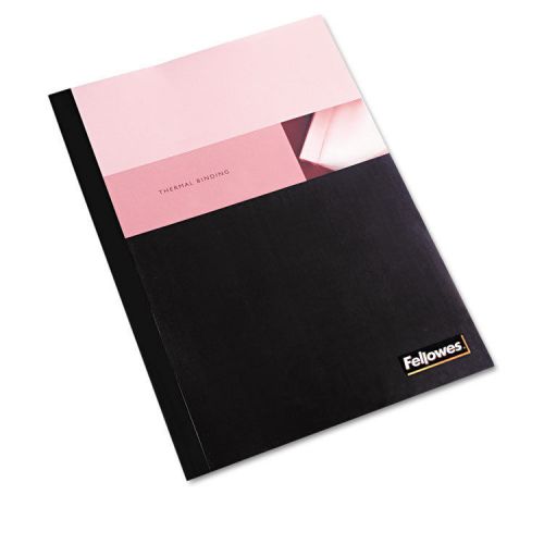 Fellowes thermal binding system covers 3/4&#034; cap 11 x 8.5 clear/black 10/pack for sale