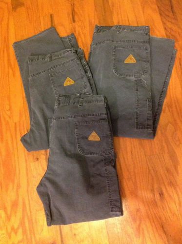 3 pair flame resistant fr cargo jeans  charcoal size 44-29 for sale