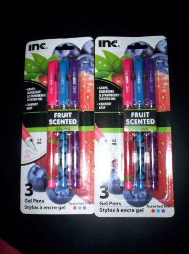 Fruit Scented Ink Gel Pens 0.8 mm Grape Blueberry Strawberry Pink Blue pURPLE~6