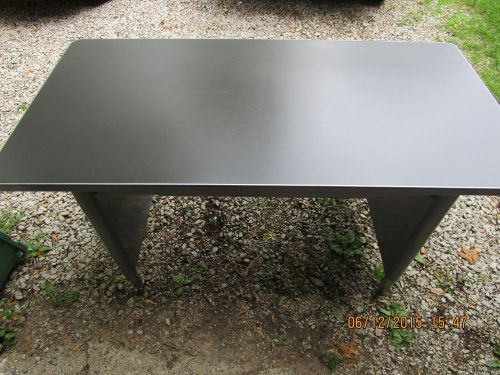 Steelcase metal table/ desk/ workbench eames era retro industrial steampunk for sale