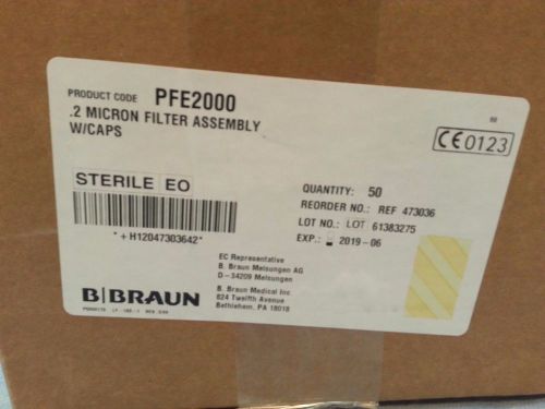 Braun Supor .2 Micron Fliter Assembly With Caps Box 50 In Date REF 473036
