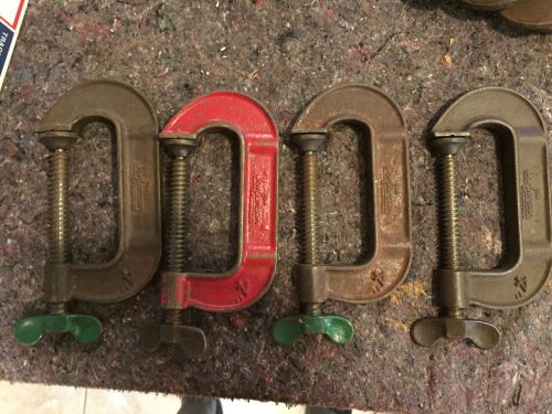 Lot of 4 jorgensen 104 4&#034; c clamps butterfly for sale