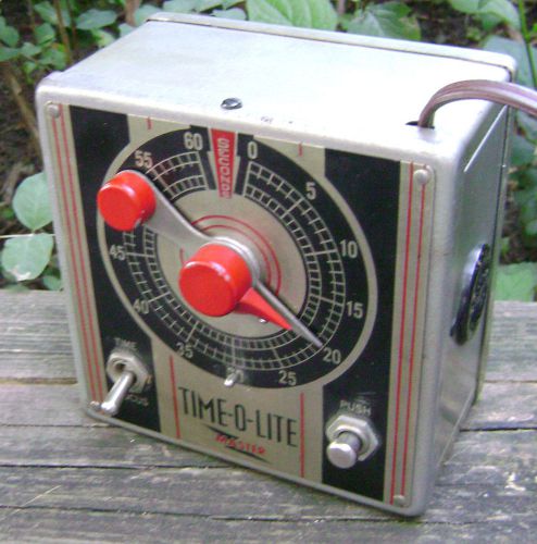 Vintage TIME-O-LITE Industrial Timer - photo developeing etc. Deco style face