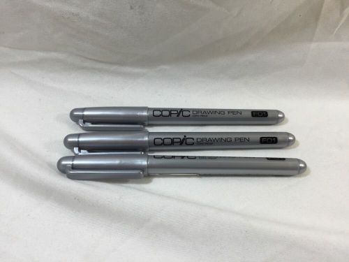 Copic Drawing Pen F01, 3 Pack, New Unsealed, E055