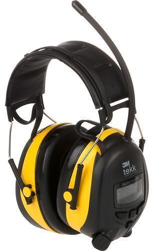 3M TEKK Protection WorkTunes Hearing Protector and AM/FM Stereo Black &amp; Yellow