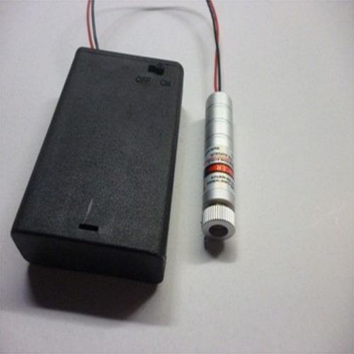 High-Power 250mW Focusable Laser Module Red Beam + Battery Case