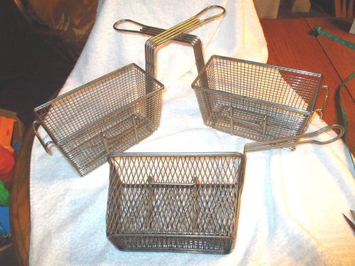 LOT OF  3  COMMERCIAL RESTAURANT FRY BASKET 9.5&#034;X 5&#034;X5.5&#034;