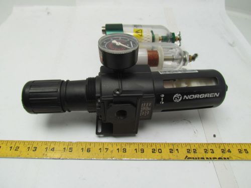 Norgren b74g-3ak-ap3-rmg 3/8&#034; npt filter regulator 150psig w/gauge for sale