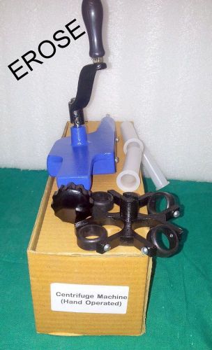 Blood centrifuge machine hand operated with 4 tubes free shipping for sale