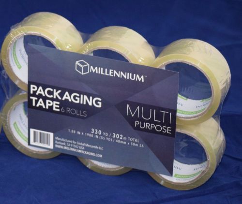 Millennium Multi Purpose Packaging Tape,2 Mil thickens, 6 Rolls