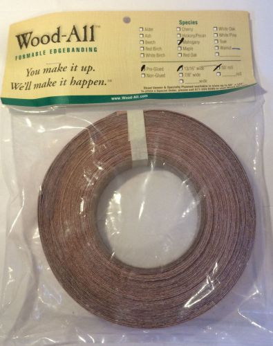 Mahogany Edge Banding, Pre-Glued, 13/16&#034; Wide, 50&#039; Length Roll