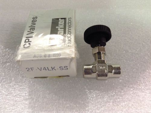 Parker CPI Needle Valve  2f-V4LK-SS  1/8&#034;  New Exactly As Pictures