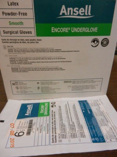 Ansell 2018465 Latex Encore UnderGlove PowderFree Surg Glove Sz 6.5 Sm - 50prs