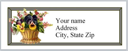30 Personalized Address Labels Flower Buy 3 Get 1 free 1 picture/sheet (c841)