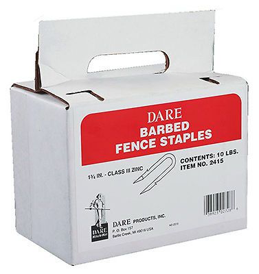 Dare products inc electric fence barbed staples, 1-3/4-in., 10-pk. for sale