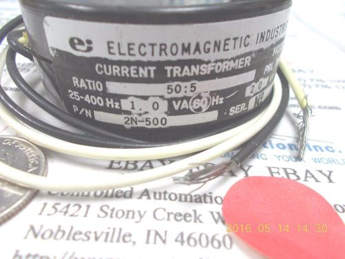Electromagnetic Industries Inc. 2N-500 Current Transformer Ratio 50:5