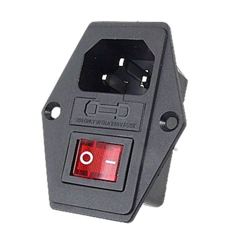 Urbestinlet module plug fuse switch male power socket 10a 250v 3 pin iec320 c14 for sale
