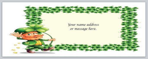 30 Personalized Return Address Labels Clover Buy 3 get 1 free (bo609)
