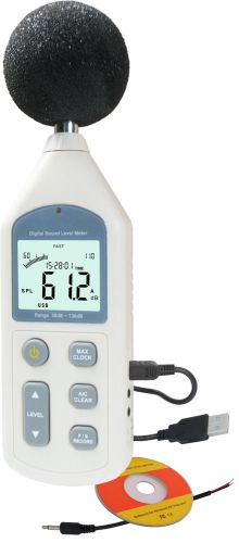 Digital sound noise level meter tester 130db pressure + 4 aa battery + cd gm1356 for sale