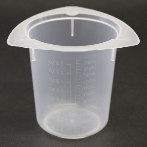Tri-Corner Plastic Beaker, Polypropylene, 250 ml, pack of 10