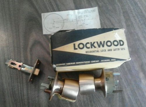 Vintage LOCKWOOD Residential Lock and Latch Set w instructions