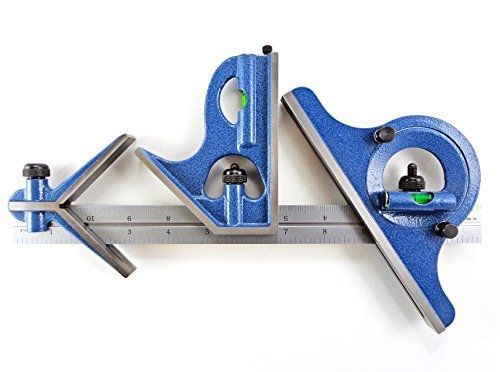 PEC Tools PEC 12&#034; 4R 4 piece combination machinist square with reversing