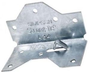 20 Pack Simpson Strong-Tie A34 Framing Angle Bracket