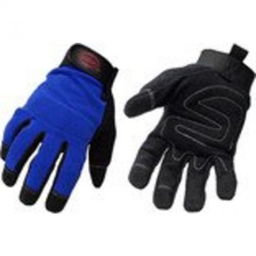 Large, Black/Blue Mechanic Glove Boss Mfg Co Gloves 5205L 072874066741