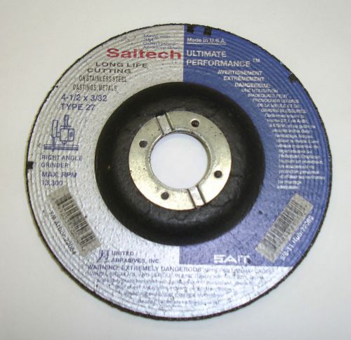Sait 4-1/2&#034; 22064 Ultimate Performance SAITECH Zirconium Cutting Wheel 3/32&#034; $10