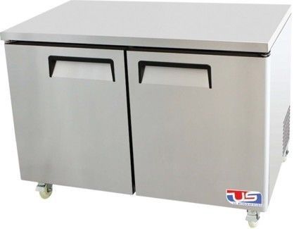 US Refrigeration USUV-60F 60&#034; 2dr. S/S UnderCounter Freezer