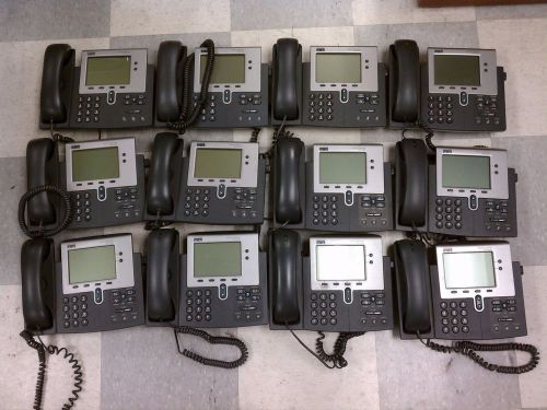 Lot of 12 Cisco 7940 IP Phones 7940 Series W/handset | PH134DS