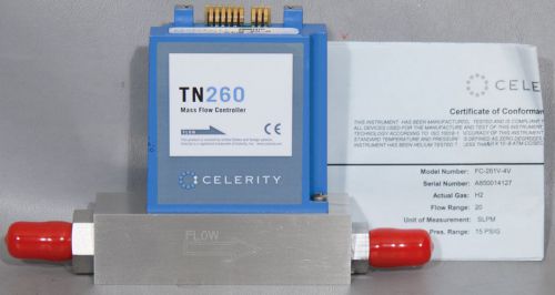 New celerity tn260/fc-261v-4v h2 20 slpm mass flow controller (asm) 20 slm mfc for sale