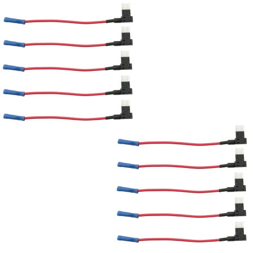 10 pc Mini ATM Fuse Safety Fuse Block Tap Dual Circuit Adapter Car Holder