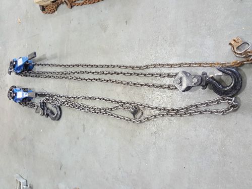 (lot) 6 ton chain hoist and chains for sale
