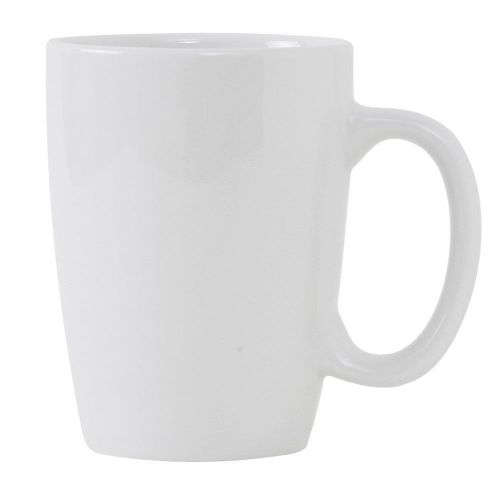 Tuxton BPM-135L DuraTux Porcelain White 13.5 oz. Newport Mug 36 / Case Blank