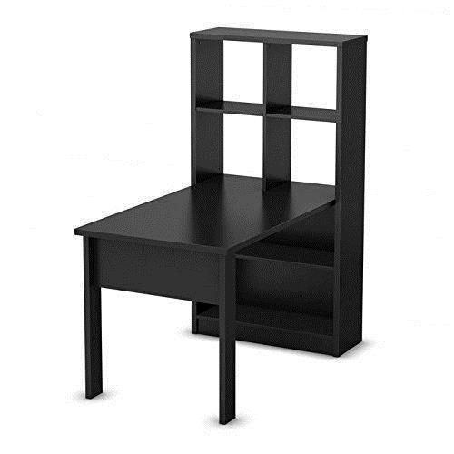 South Shore Annexe Craft Table and Storage Unit Combo, Pure Black
