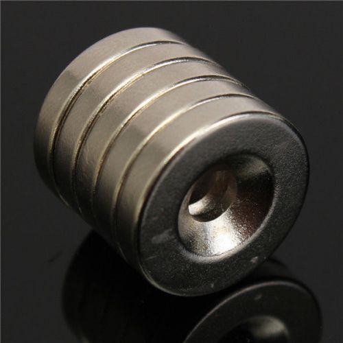 5pcs n52 15x3mm round countersunk ring magnets 4mm hole rare earth neodymium for sale