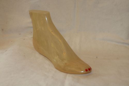 Vintage Plastic Right Foot Sales Display Mannequin CS Pierce Co Brockton MA