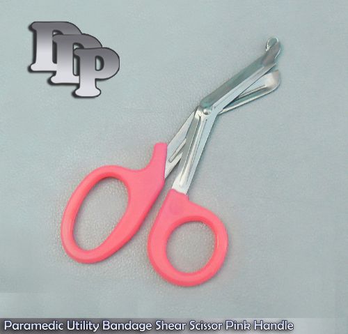 Paramedic Utility Bandage Shear Scissor 5.5&#034;Pink Handle Surgical DDP Instruments