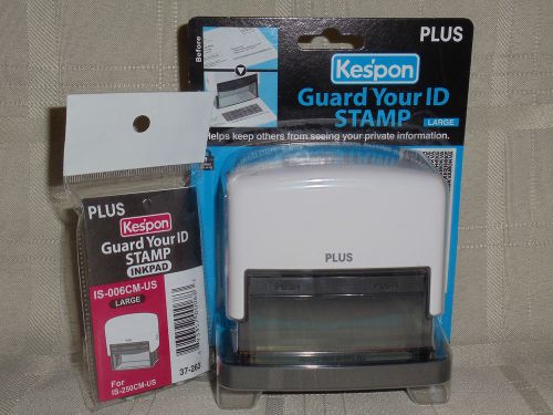 Kespon - Guard Your ID Stamp with Replacement Inkpad - 2 Piece Set - NEW