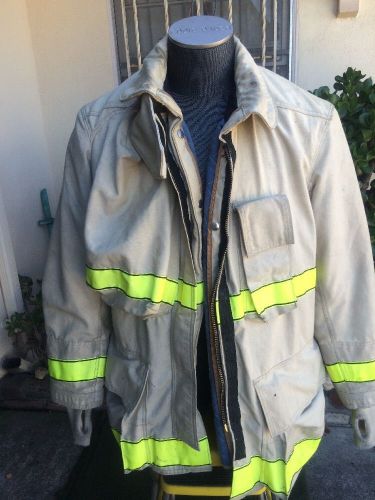 Globe firefighter jacket traditional nomex iii sz 44 x 35 turnout gear for sale
