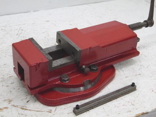 vintage 5&#034; milling machine drill press swivel vice very smooth restored clean
