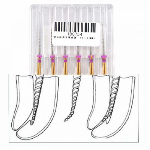 6pcs Dental Endodontic Niti Rotary Files Universe Engine S1 21MM Endo Root Canal