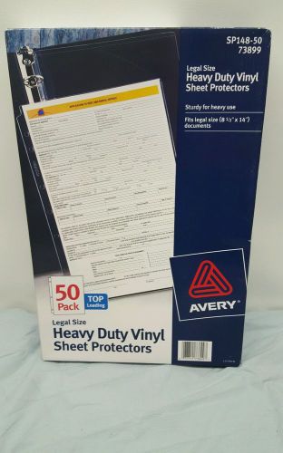 AVERY 73899 Heavy Duty Vinyl Sheet PROTECTORS LEGAL Size 50/BOX 3 HOLE PUNCHED