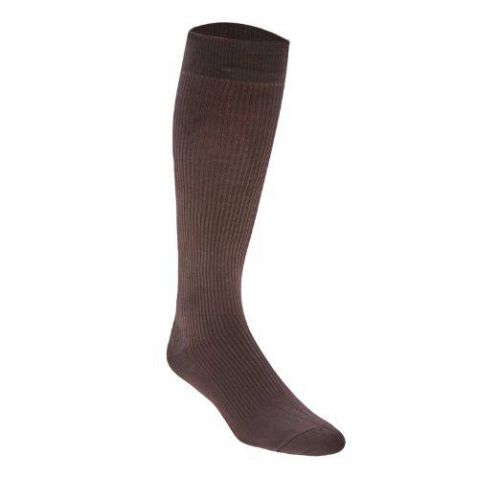 Casual Cotton 15-20mmHg Closed Toe Men&#039;s Knee High Sz A (6.5-8.5) Brown, 186CA11